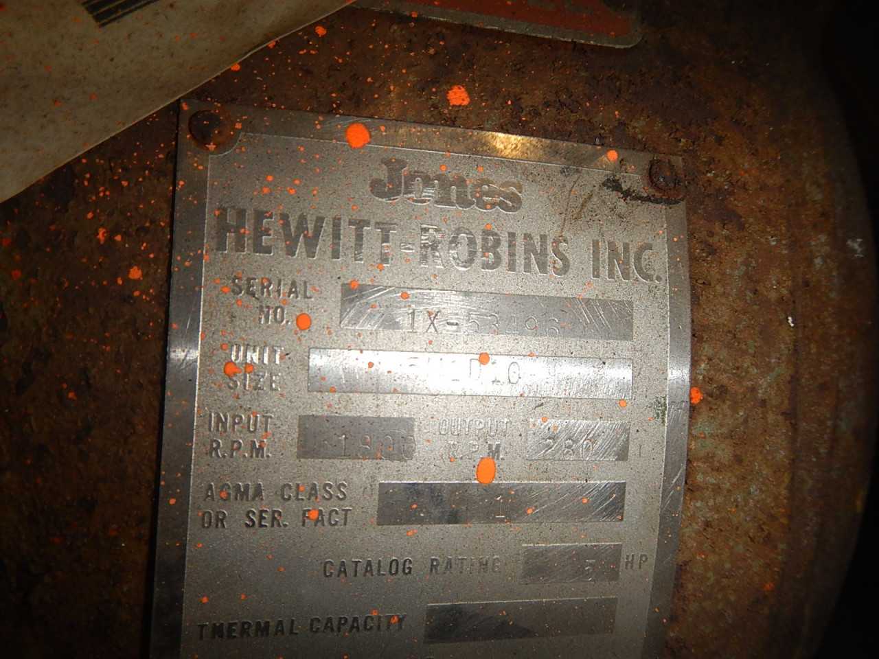 5 HP Hewitt Gear Reducer Model 5M1D10 - GEAR REDUCERS