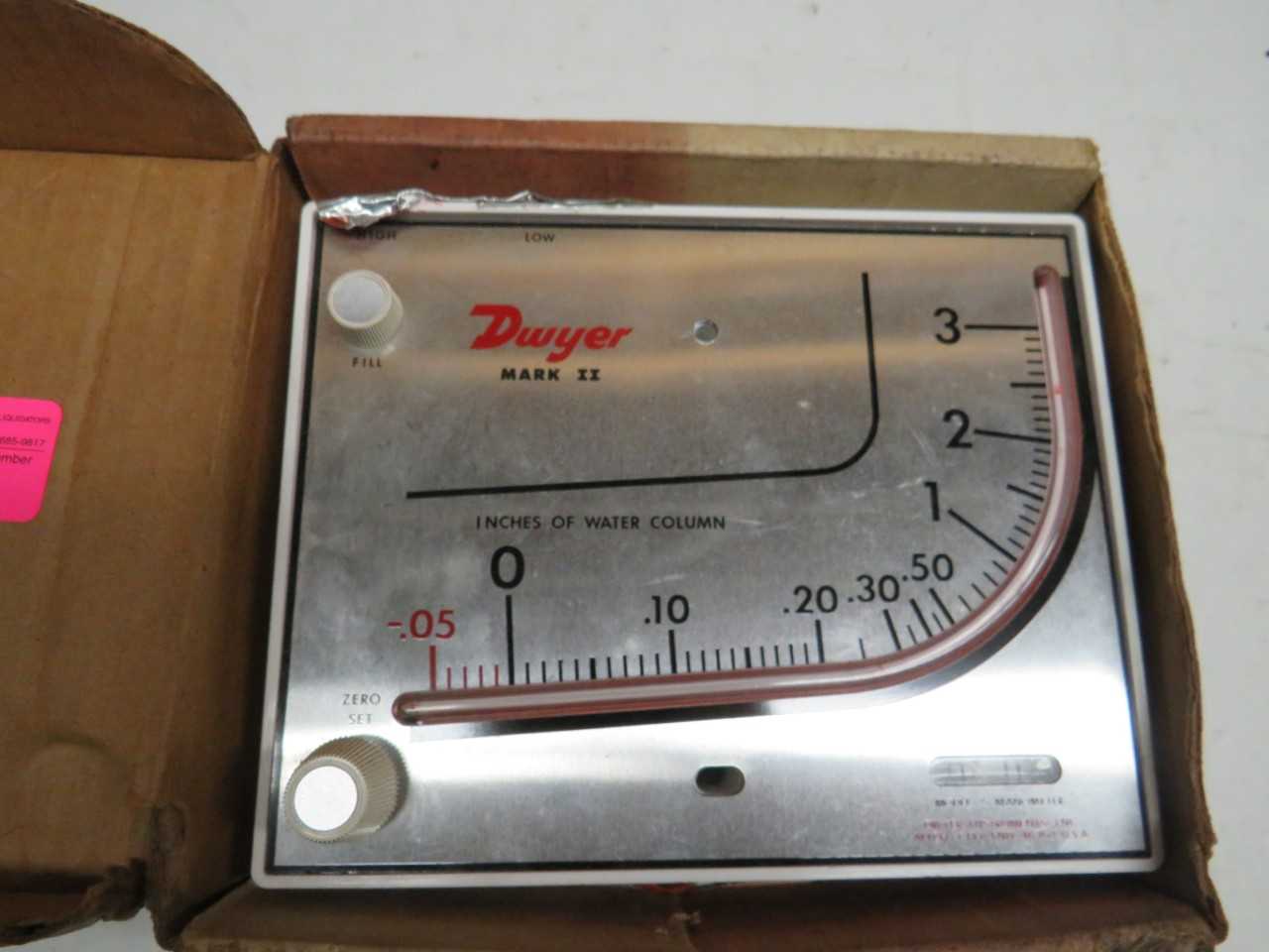 DWYER MARK 2 MODEL 25 MANOMETER - ELECTRICAL COMPONENTS