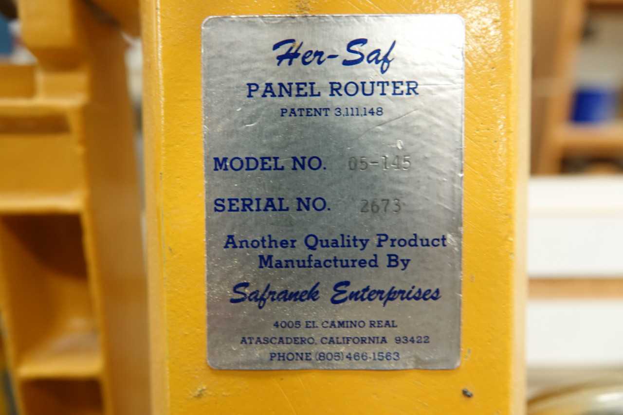 Her-Saf 05-145 Panel Router - MACHINING ACCESSORIES & TOOLING