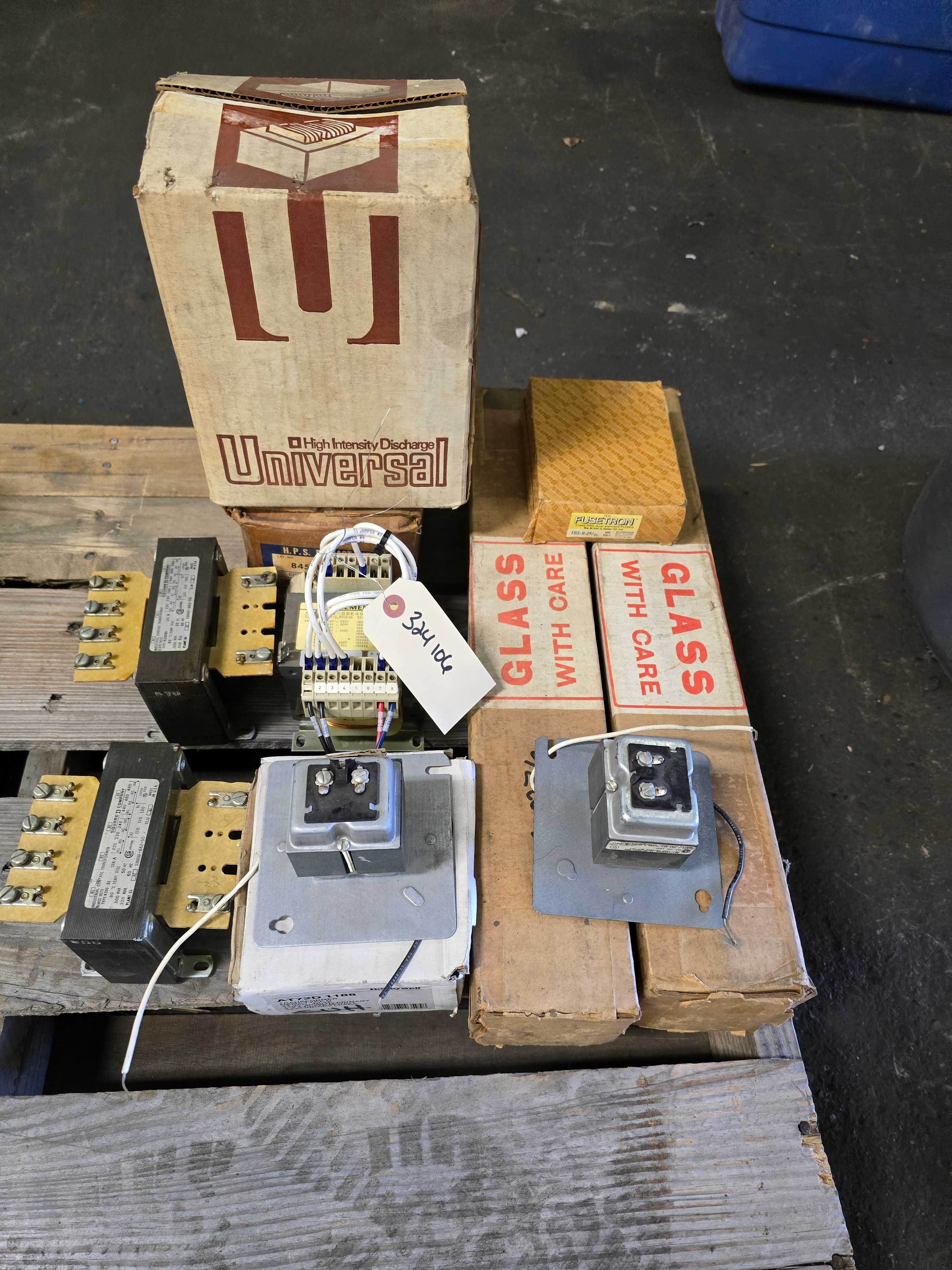 LOT OF FUSES & TRANSFORMERS - ELECTRICAL COMPONENTS
