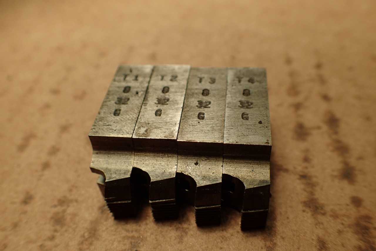 #8 -32 NC Standard Thread Threading Chasers for Geometric 9/16"-D Die Head - MACHINING ACCESSORIES & TOOLING