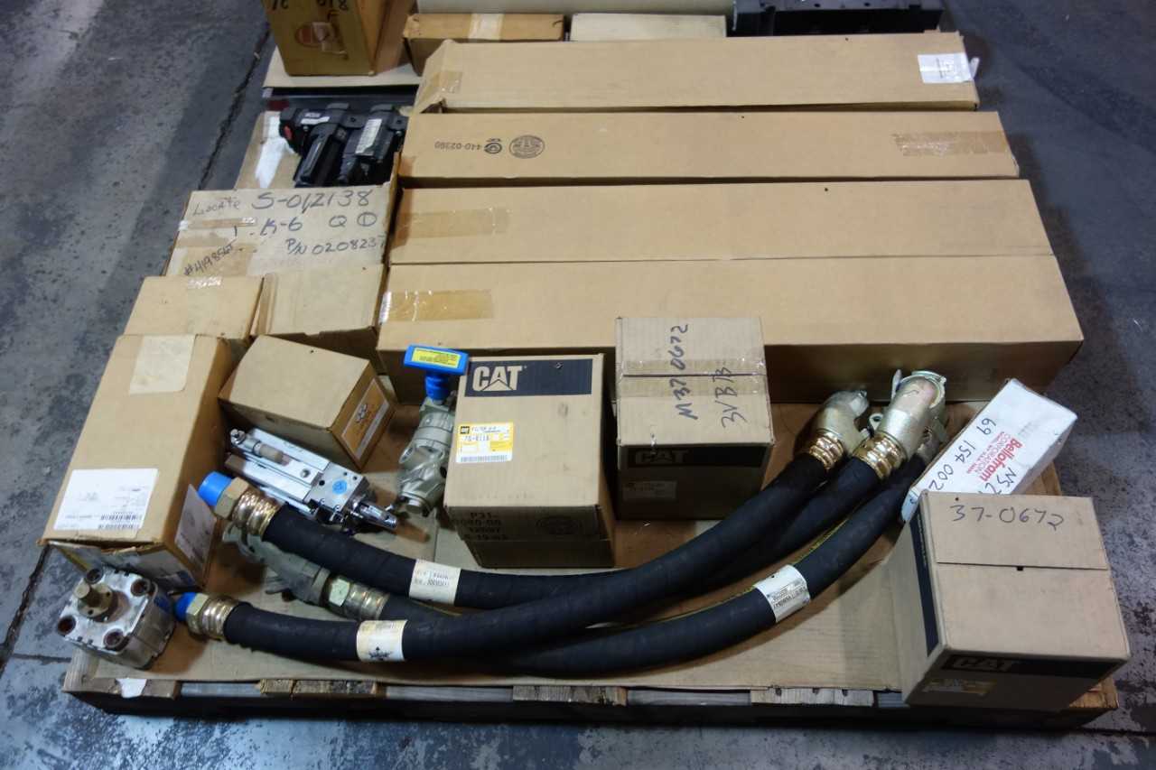 2 PALLETS OF ASSORTED PNEUMATIC FILTERS, VALVES, REGULATORS, VALVE PARTS & ACCESSORIES- PARKER, CAT, INGERSOLL RAND - VALVES