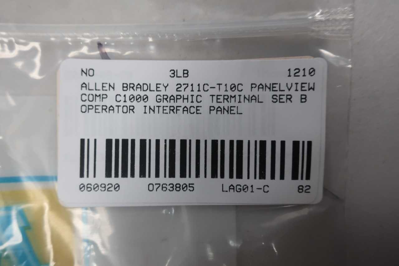ALLEN BRADLEY 2711C-T10C PANELVIEW C1000 OPERATOR INTERFACE - AUTOMATION & CONTROLS