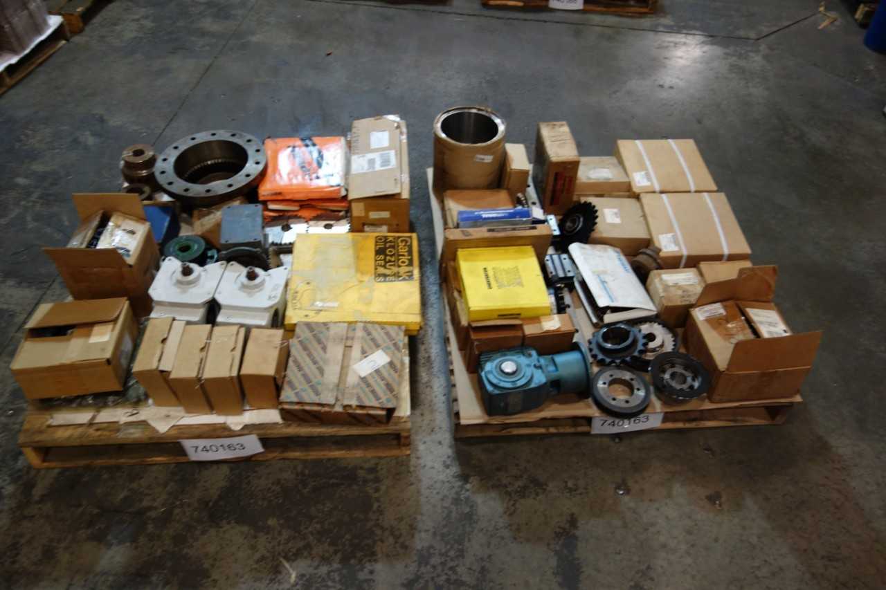 2 PALLET OF ASSORTED COUPLINGS, CHAIN SPROCKETS, BEARINGS- DODGE, TSUBAKI, LOVEJOY - BEARINGS 2 PALLET OF ASSORTED COUPLINGS, CHAIN SPROCKETS, BEARINGS- DODGE, TSUBAKI, LOVEJOY - BEARINGS