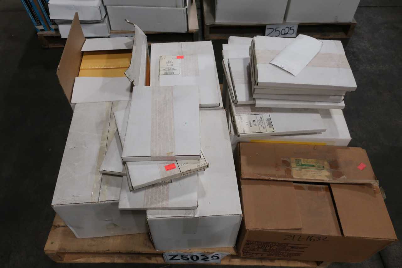 3 PALLETS OF ASSORTED OFFICE SUPPLIES PAPER TAPE BAGS ENVELOPES - MISCELLANEOUS