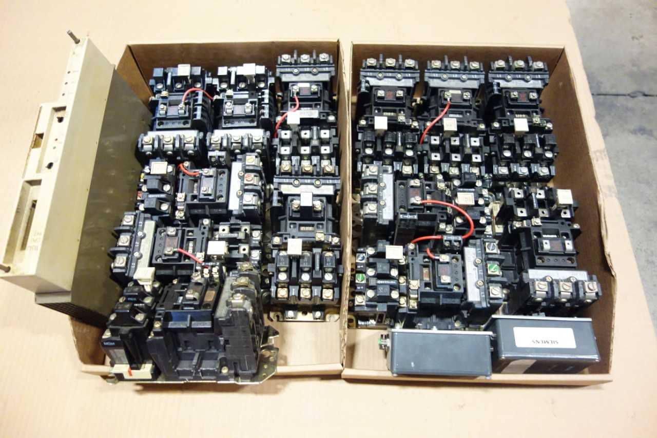 1 PALLET OF ASSORTED ELECTRICAL ALLEN BRADLEY 509-AOD SER B 115-120V-AC 5HP FULL VOLTAGE STARTERS - MOTOR STARTERS