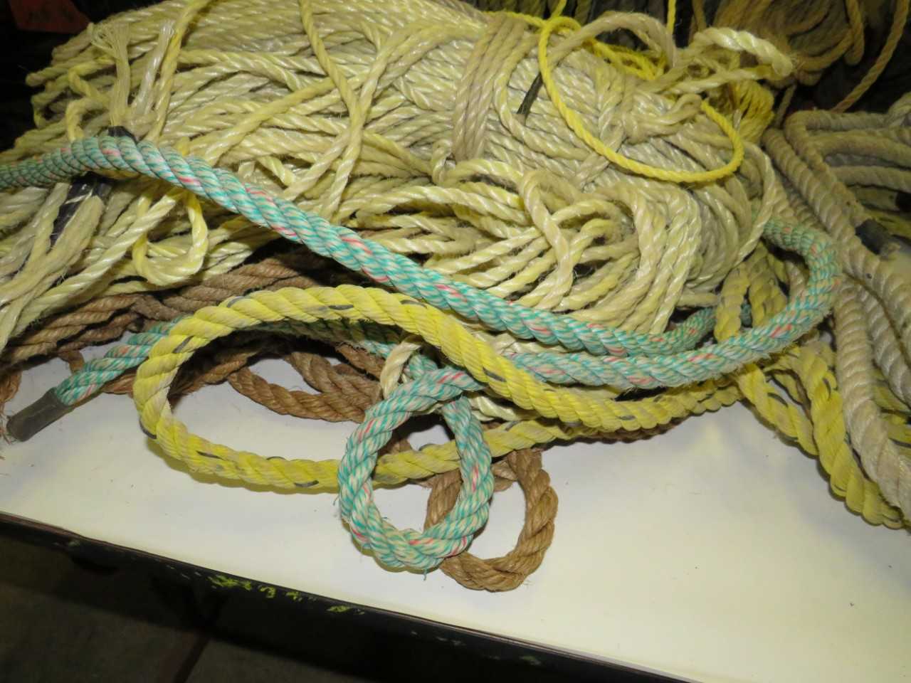 LOT OF ASSORTED ROPES - HAND TOOLS