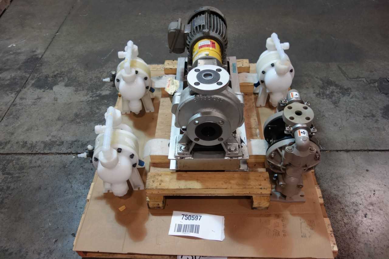 1 PALLET OF ASSORTED DIAPHRAGM PUMPS AND AN AC CENTRIFUGAL PUMP-SAINT-GOBAIN, ARO, TORISHIMA - CENTRIFUGAL PUMP