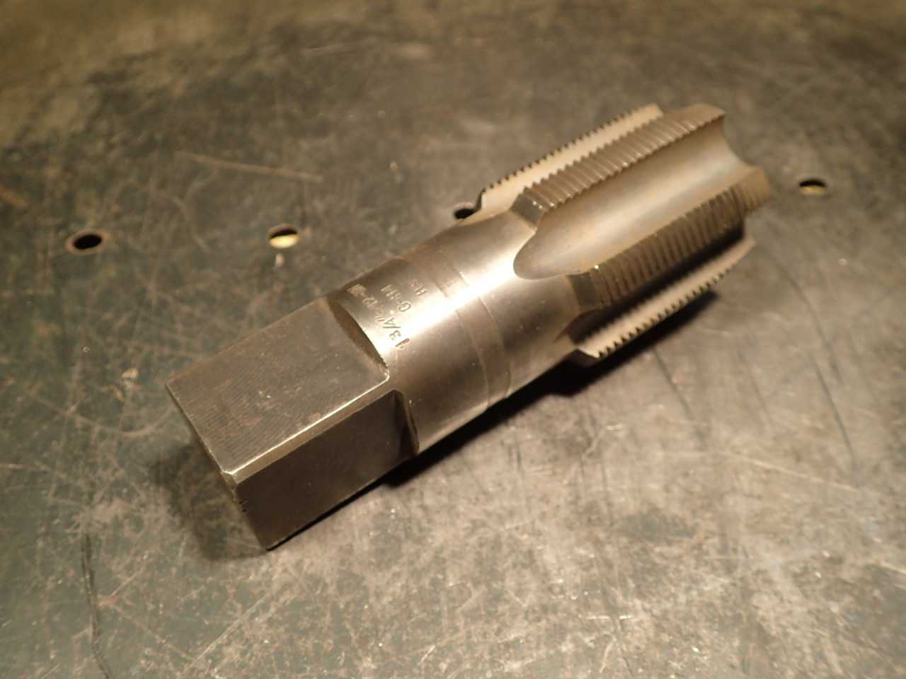 1-3/4" -12 UN HS Hand Thread Tap: 6-Flute, 2" Long Flutes, 5" OAL, GH-4, Used - MACHINING ACCESSORIES & TOOLING