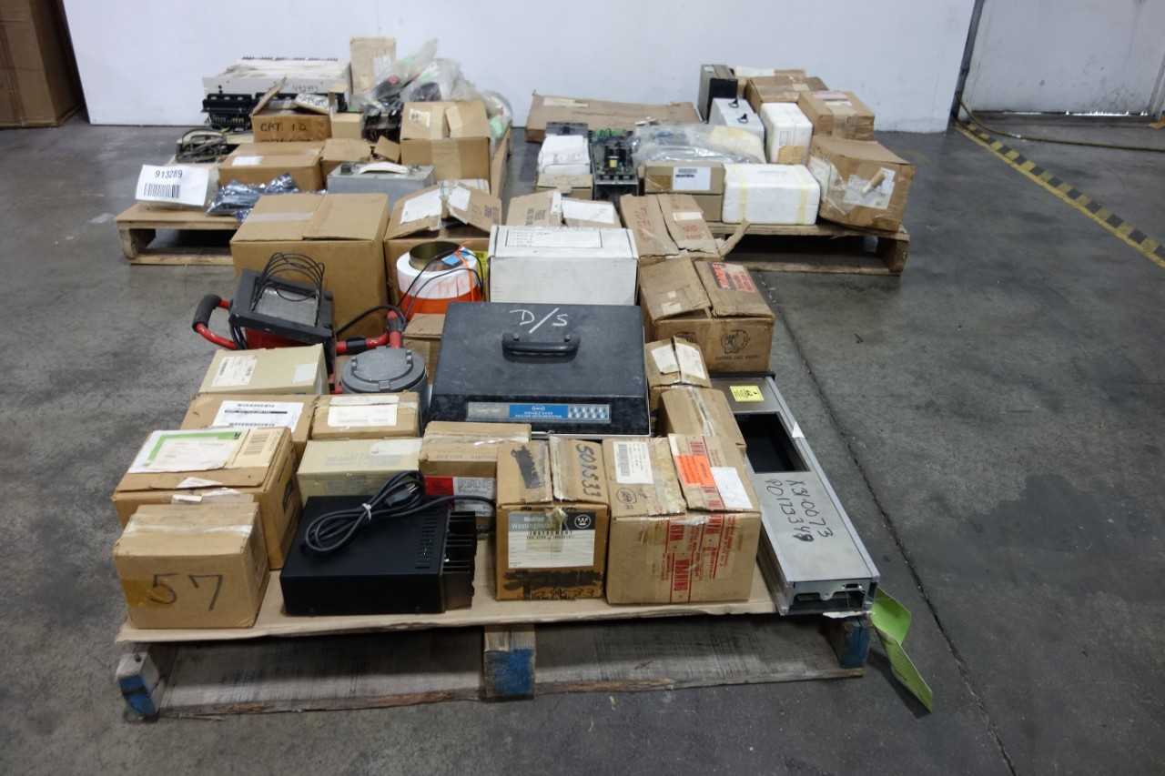 3 PALLETS OF ASSORTED ELECTRICAL - ELECTRICAL COMPONENTS
