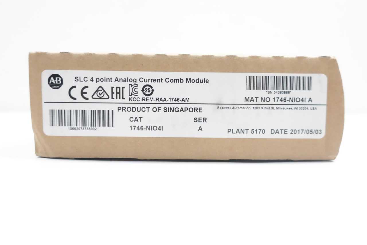 NEW ALLEN BRADLEY 1746-NIO4I SLC ANALOG I/O MODULE - AUTOMATION & CONTROLS