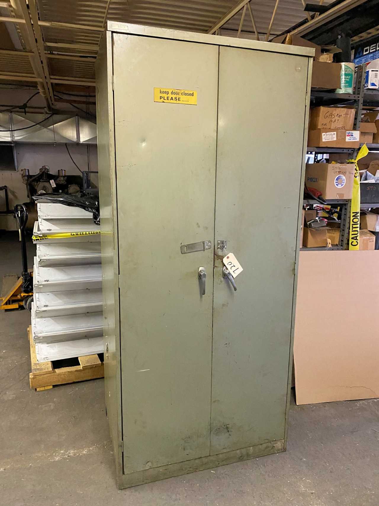 Lot) (3) 2-Door Cabinets - TOOL STORAGE