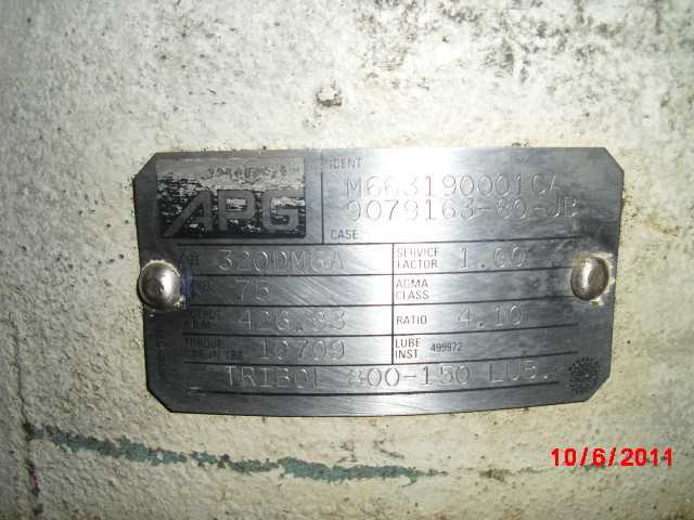 75 HP Dodge Gear Reducer Model 320DM6A - GEAR REDUCERS