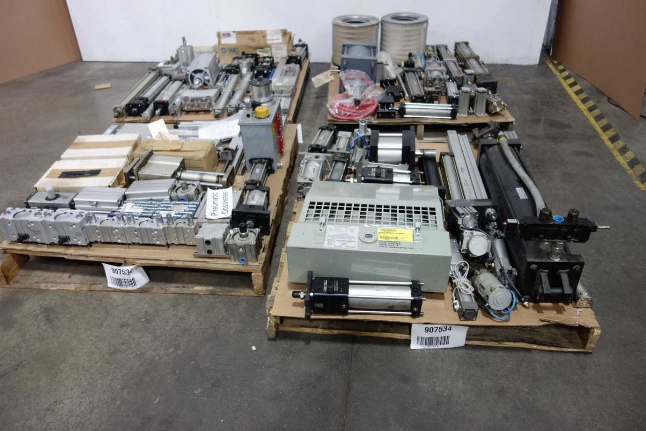 4 PALLETS OF ASSORTED PNEUMATIC REPLACEMENT PARTS - PNEUMATIC POWER TOOL