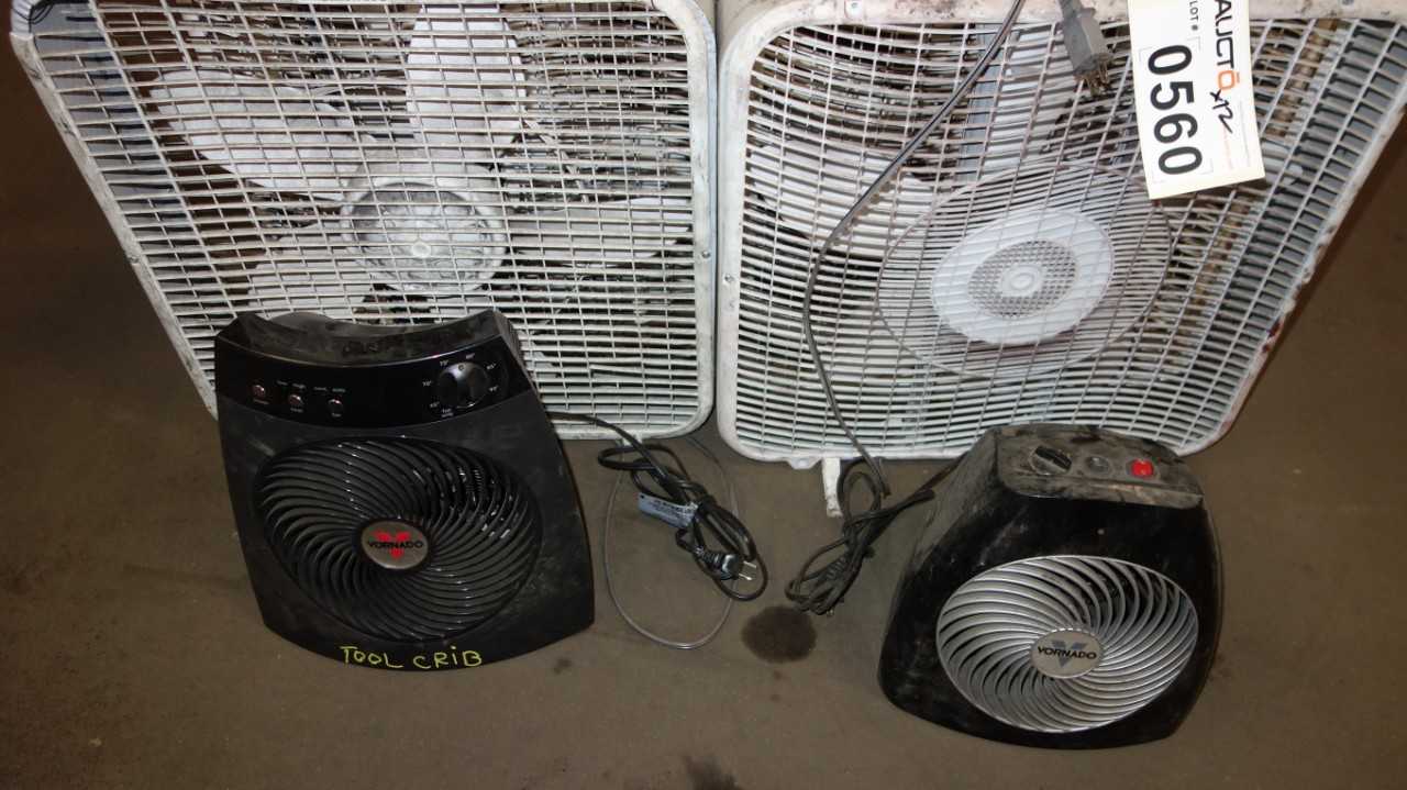ASSORTED LOT OF BOX FANS - MATERIAL HANDLING