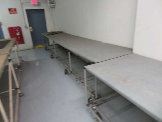 Metal Parts Tables on Wheels, (Lot) - MISCELLANEOUS