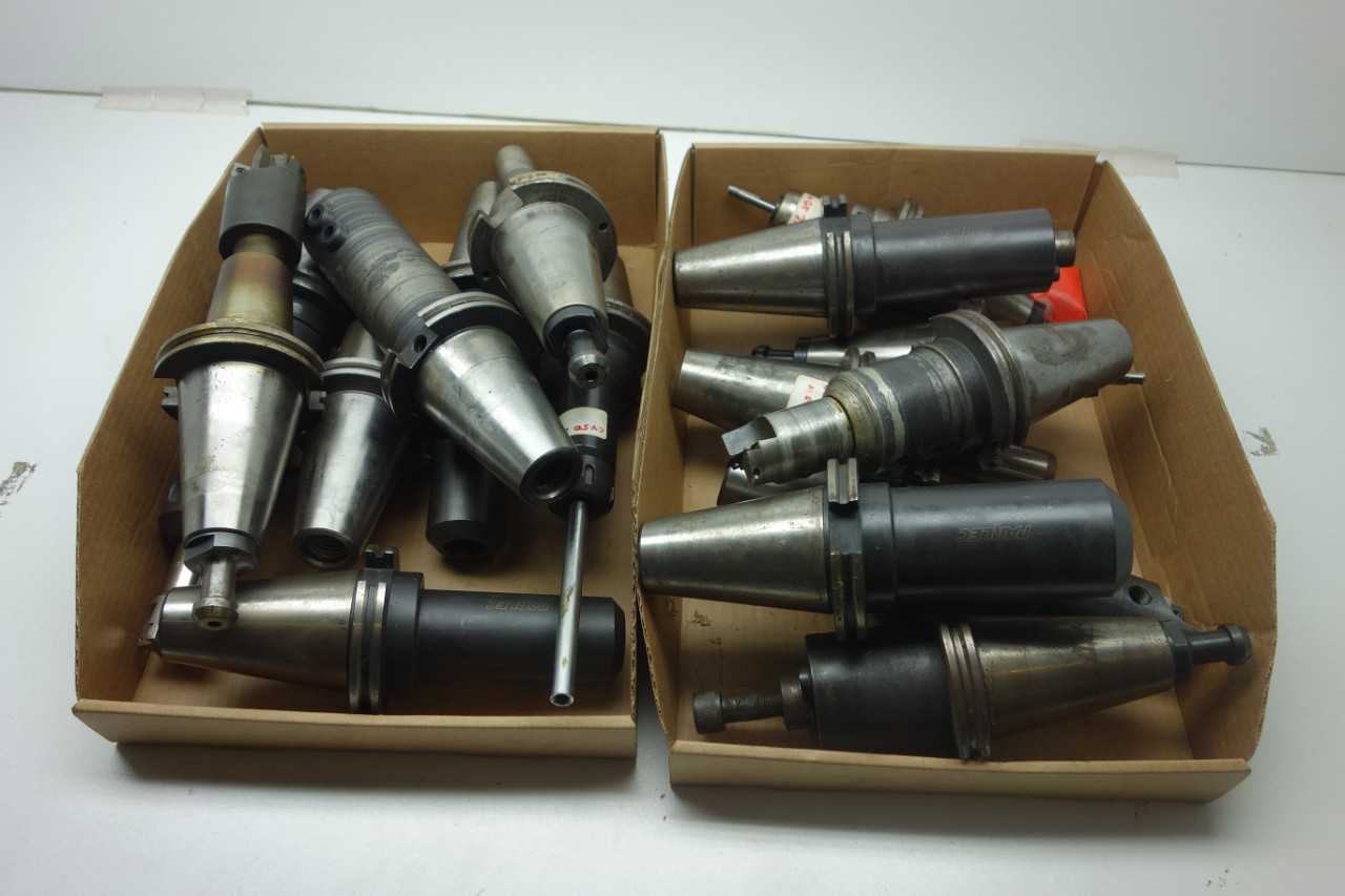 LOT OF ASSORTED CAT50 TOOL HOLDERS- PARLEC - ELECTRIC POWER TOOLS