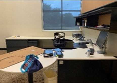 (1) Large Desk (12' x 9.5' w/ top shelves) - PLANT & FACILITY