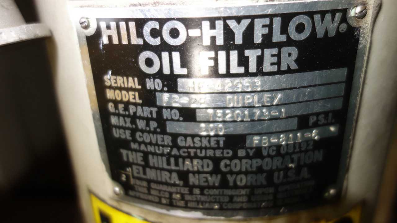 HILCO F2-2E DUPLEX OIL FILTER - PUMPS