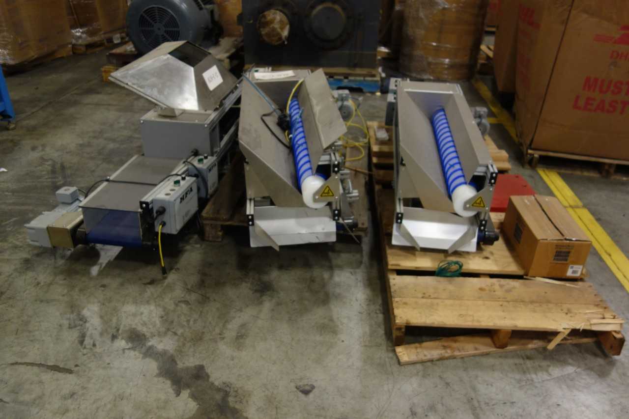 LOT OF 3 HARVARD FACTORY AUTOMATION ACVFD 2000 PLUS SCREW CONVEYOR SYSTEMS - CONVEYORS