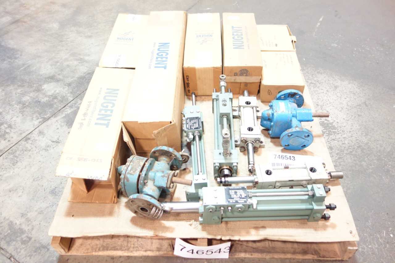1 PALLET OF ASSORTED PUMPS, CYLINDERS, CARTRIDGE VALVE- WORTHINGTON, ANVIL FIG, CPV, GRINNELL FIG - VALVES