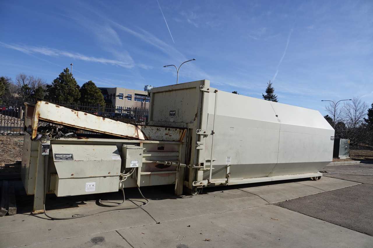 1999 Marathon RJ-225VL Ramjet Horizontal Compactor w/Container - PLANT & FACILITY