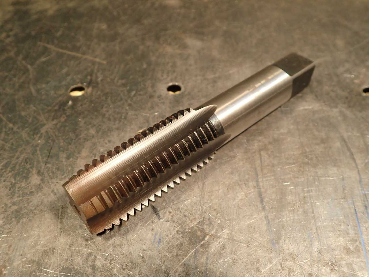 Hanson 24mm x 3.0 Hand Thread Tap: 4-Flute, 2-1/8" Long Flutes, 5" OAL, USA Made - MACHINE TOOLING