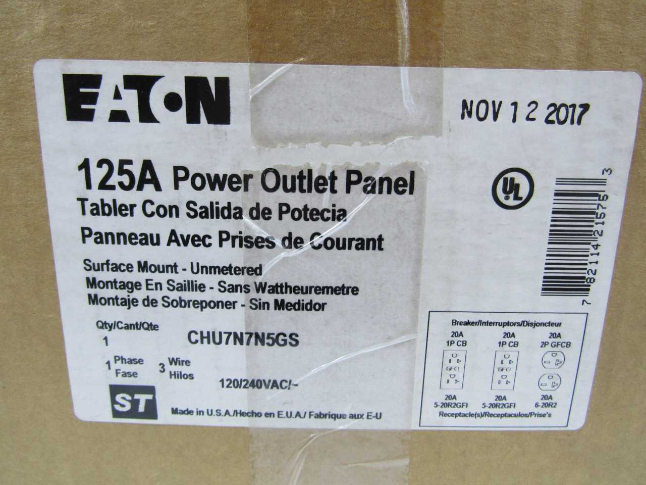 Quantity of 8x CHU7N7N5GS Electrical Enclosures - ELECTRICAL ENCLOSURES
