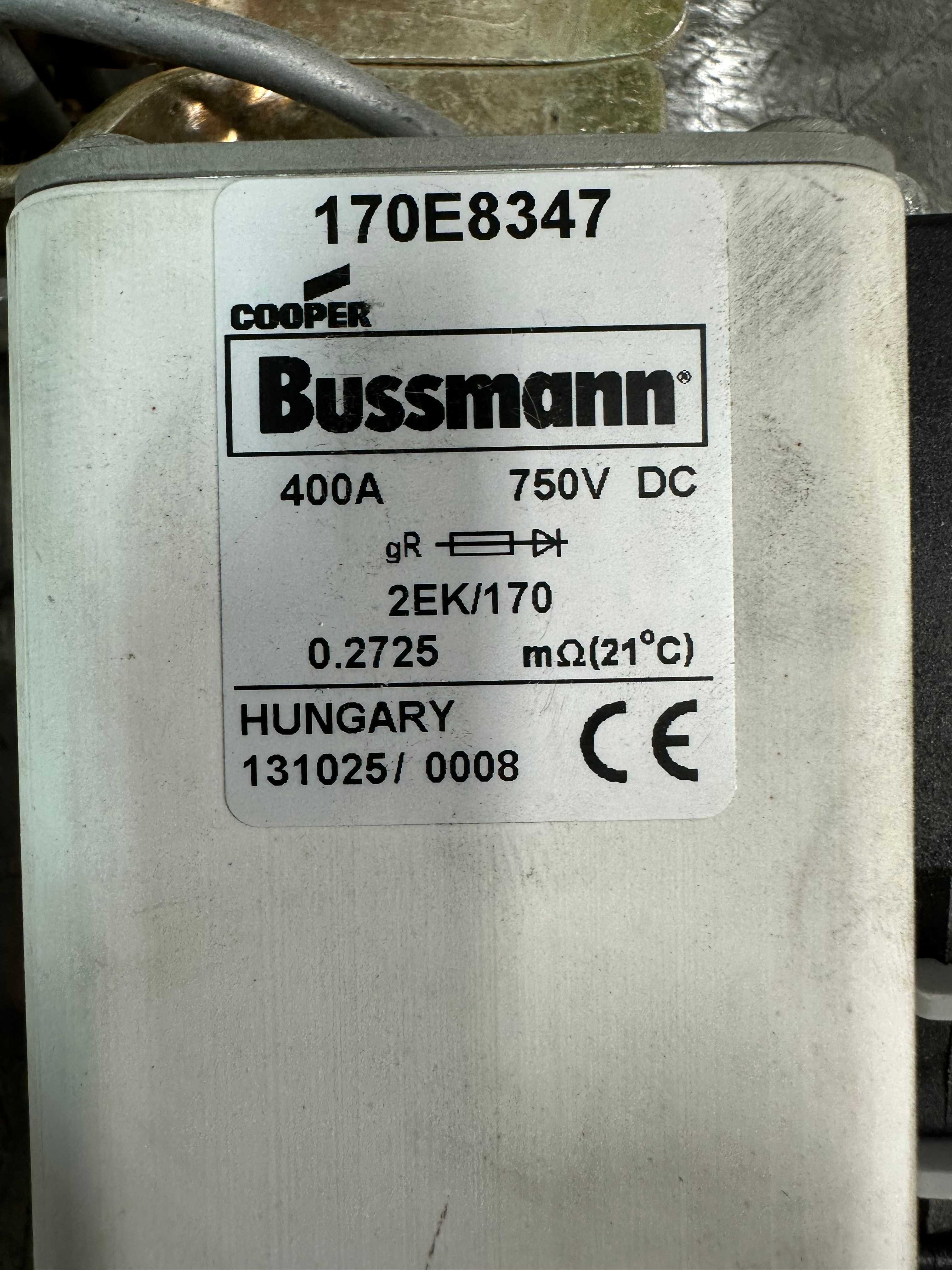 BULK LOT OF COOPER BUSSMANN FUSES QTY 8 400AMPS 750V DC - ELECTRICAL COMPONENTS