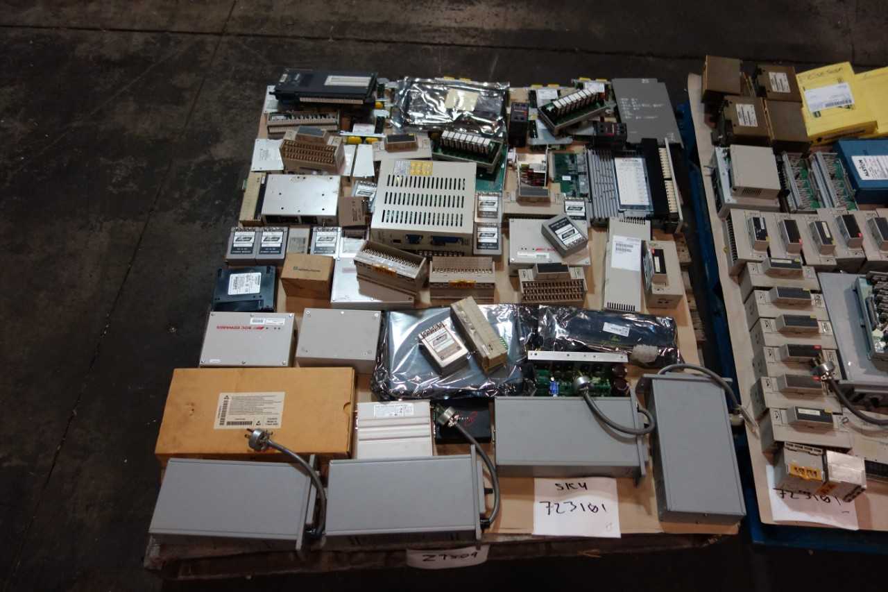 2 PALLETS OF ASSORTED ELECTRICAL PCB BOARDS, DIGITAL UNITS, POWER MODULES - ELECTRICAL COMPONENTS