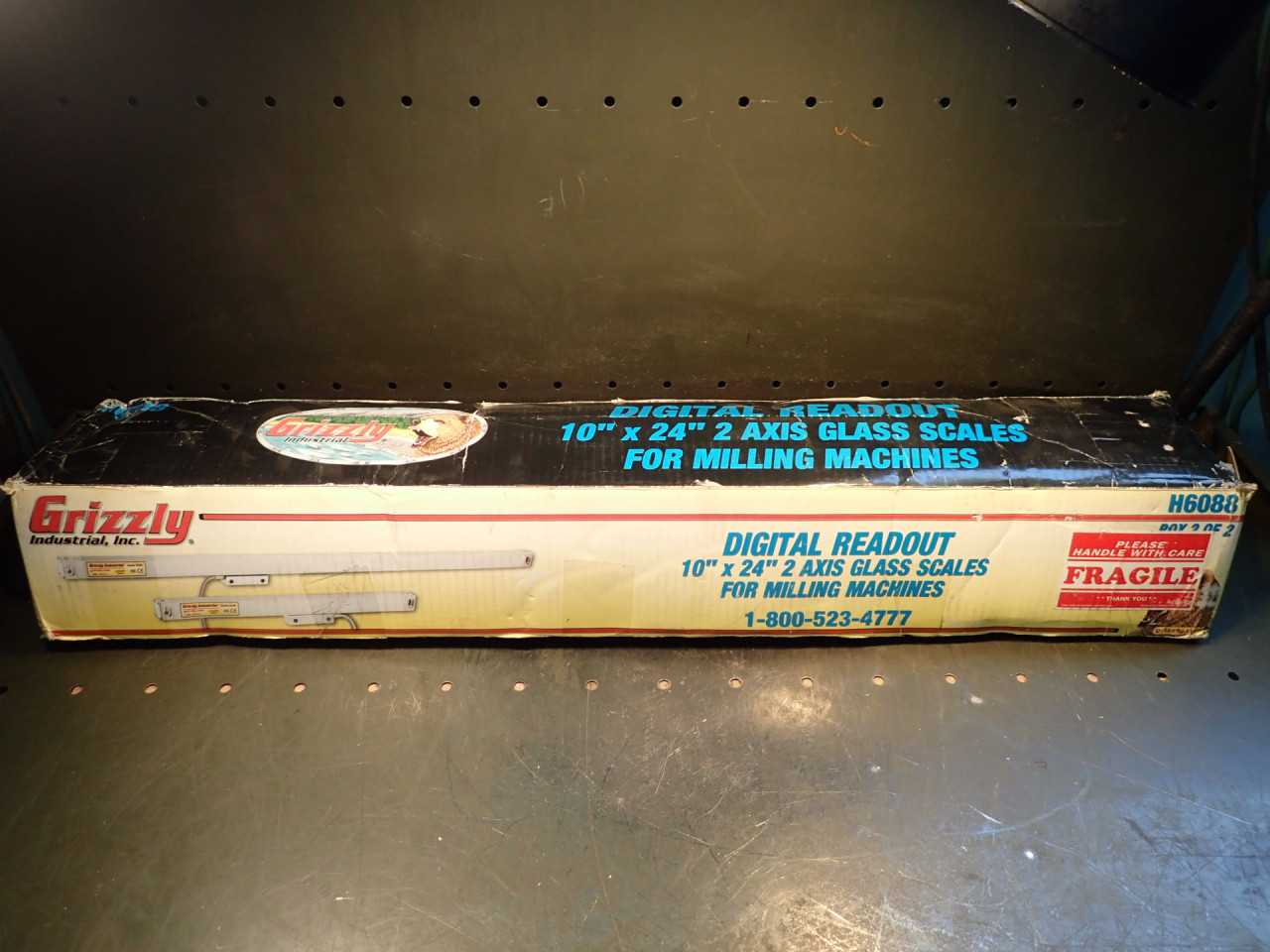 Grizzly H6088 Digital Read-Out DRO Glass Scale Set for 10" x 24" Mill Table - CNC MACHINING CENTER PARTS