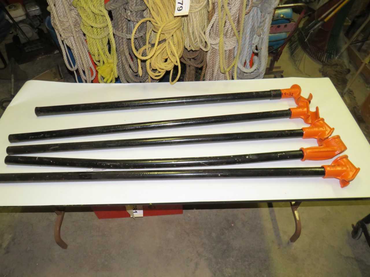 LOT OF 5 ASSORTED CONDUIT BENDER HICKEY - GREENLEE, RIDGID, TIGER - HAND TOOLS