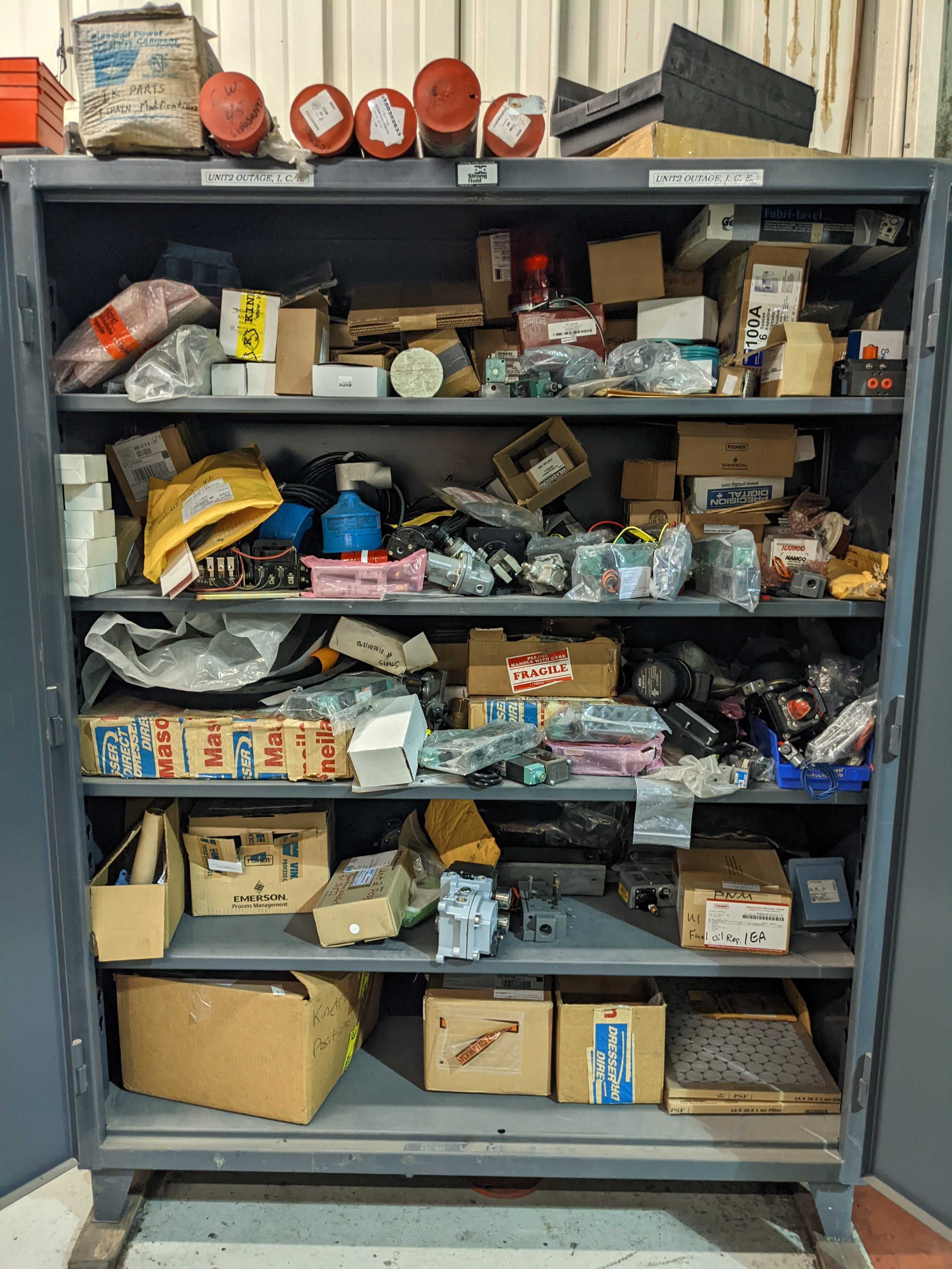 CABINET AND CONTENTS - INDUSTRIAL PARTS