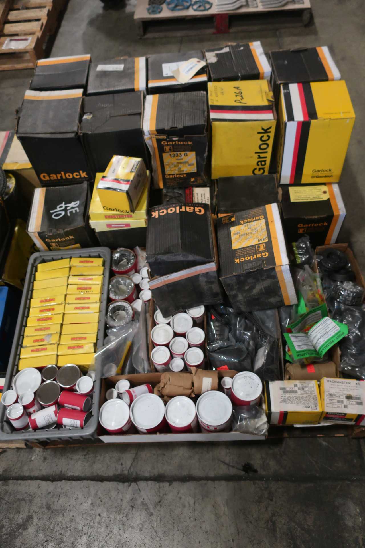 2 PALLETS OF ASSORTED PUMP PACKING MATERIALS GARLOCK, CHESTERTON, JOHN CRANE, AMERICAN BRAIDING - PUMPS