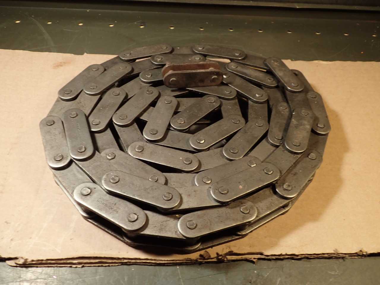 HKK-2080H Heavy Duty Roller Conveyor Chain: C2080H 9-Foot Length With Link - ROLLER CHAIN
