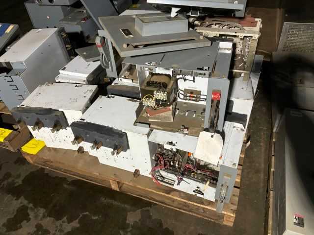 Bulk Lot of Allen Bradley & Cutler Hammer MCC Buckets & Doors, Motor Control Centers - QTY 33 Pieces on 2 Pallets - INDUSTRIAL PARTS