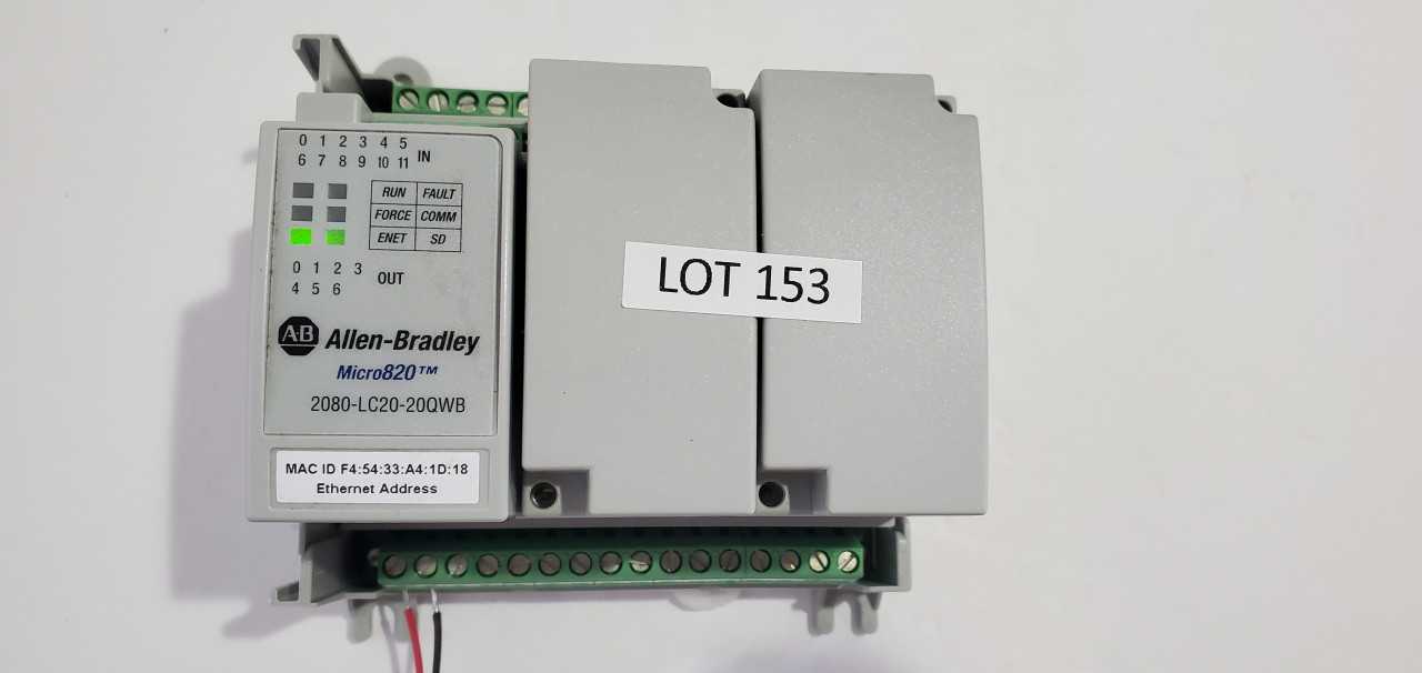 Allen Bradley Micro 820 2080-LC20-20QWB PLC - AUTOMATION & CONTROLS