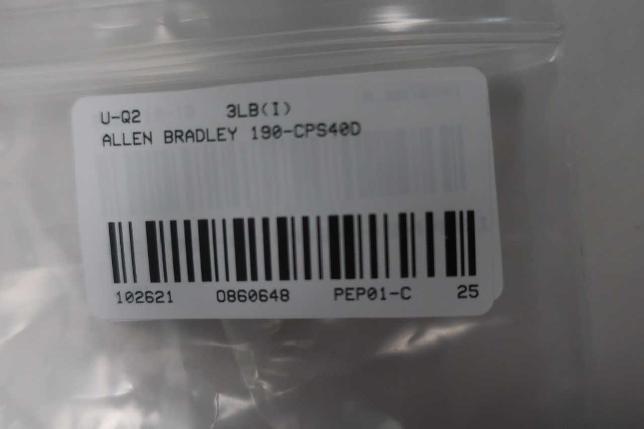 ALLEN BRADLEY 190-CPS40D COORDINATED PROTECTIVE 120V-AC OTHER STARTER - MOTOR STARTERS