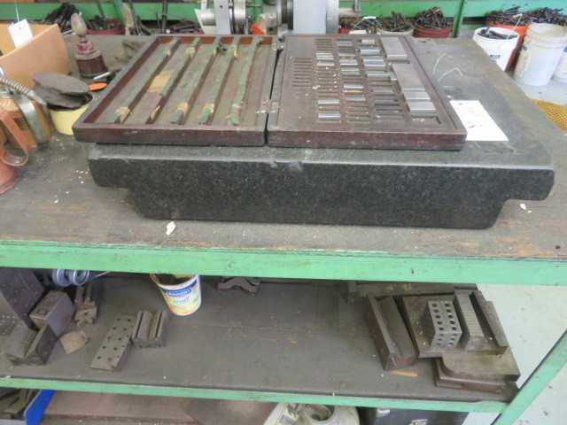 Granite Surface Plate 5" X 18" X 24" and tool blocks on top of plate - MISCELLANEOUS
