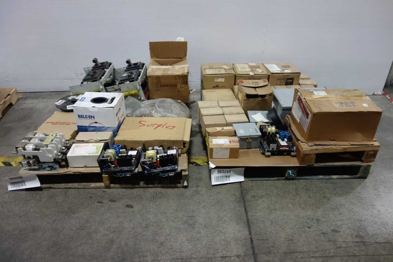 2 PALLETS OF ASSORTED ELECTRICAL - ELECTRICAL COMPONENTS