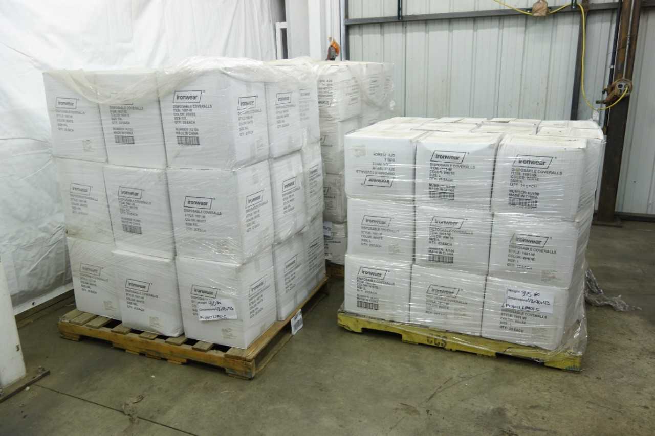 3 PALLETS OF IRONWEAR STYLE 1601-W DISPOSABLE COVERALLS - SAFETY EQUIPMENT