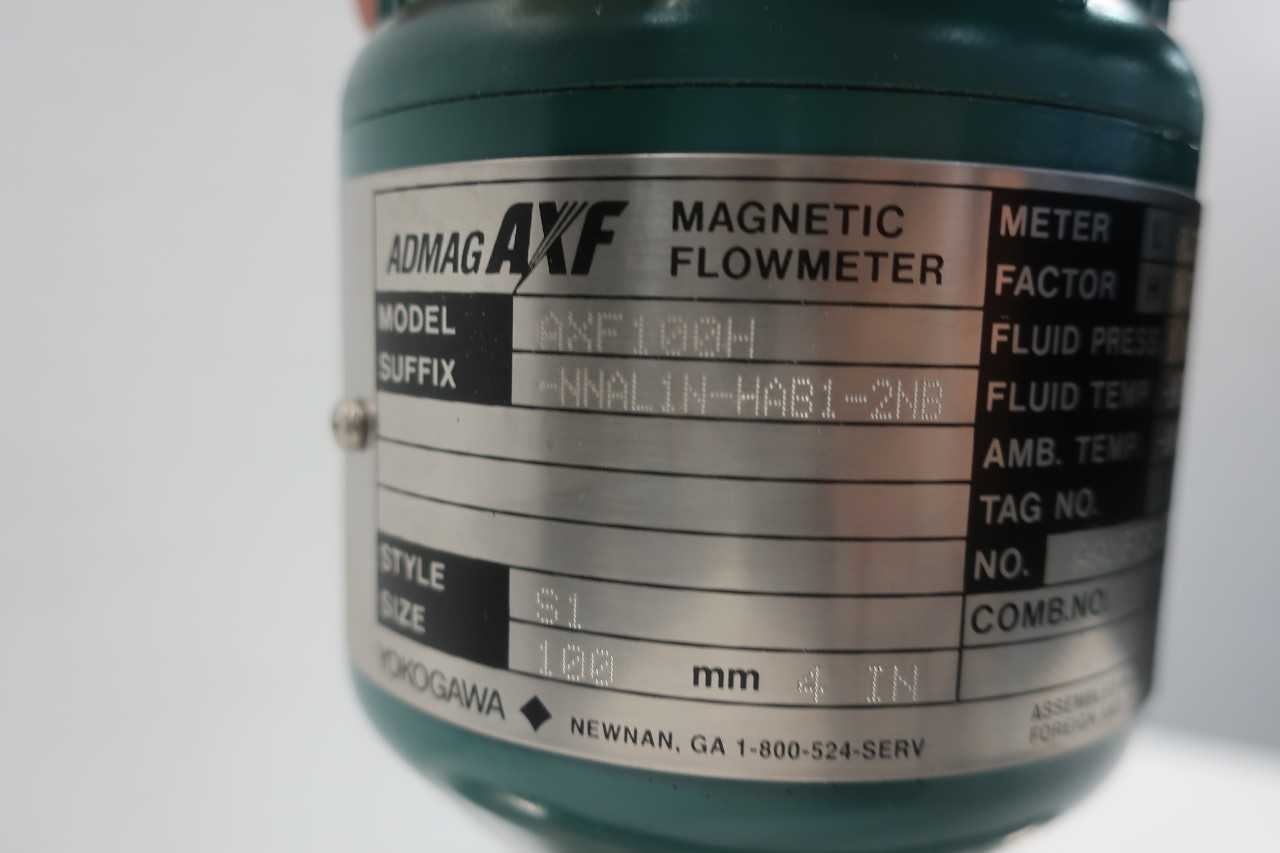 YOKOGAWA AXF100H-NNAL1N-HAB1-2NB MAGNETIC FLOW METER 4IN - FLOW METER
