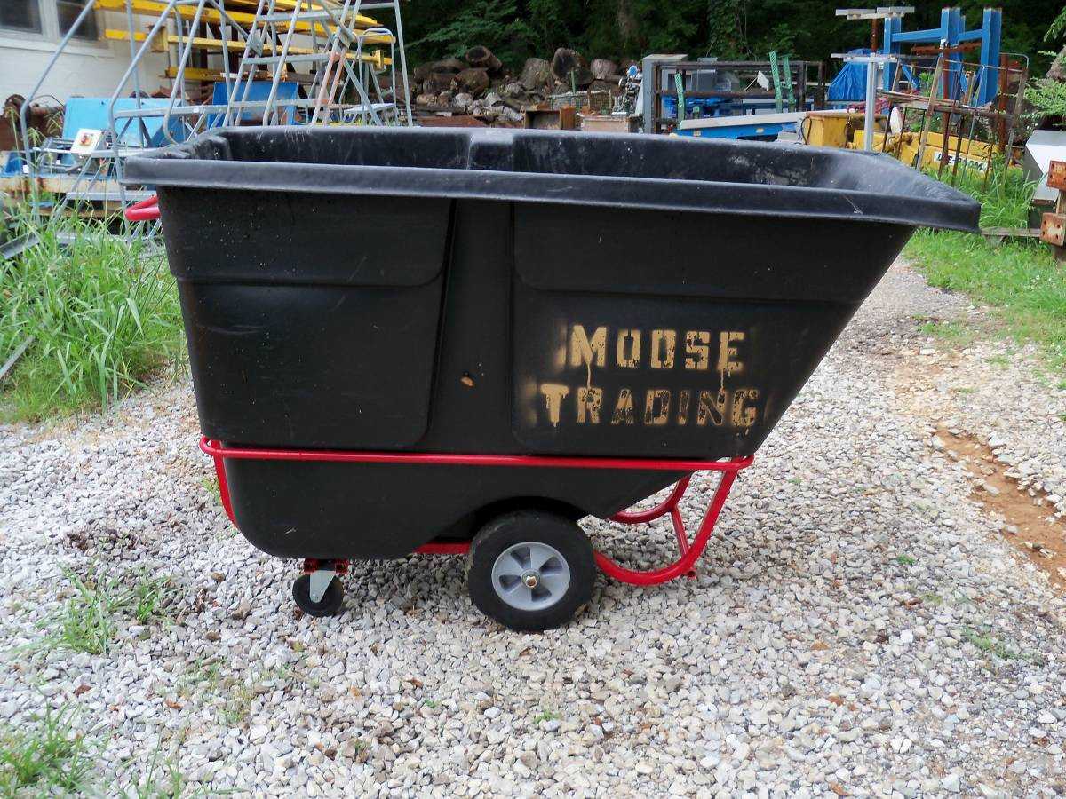 1250 lb Capacity Tilt Truck Cart / Construction Debris Rolling Trash Bin - ROLLING CARTS