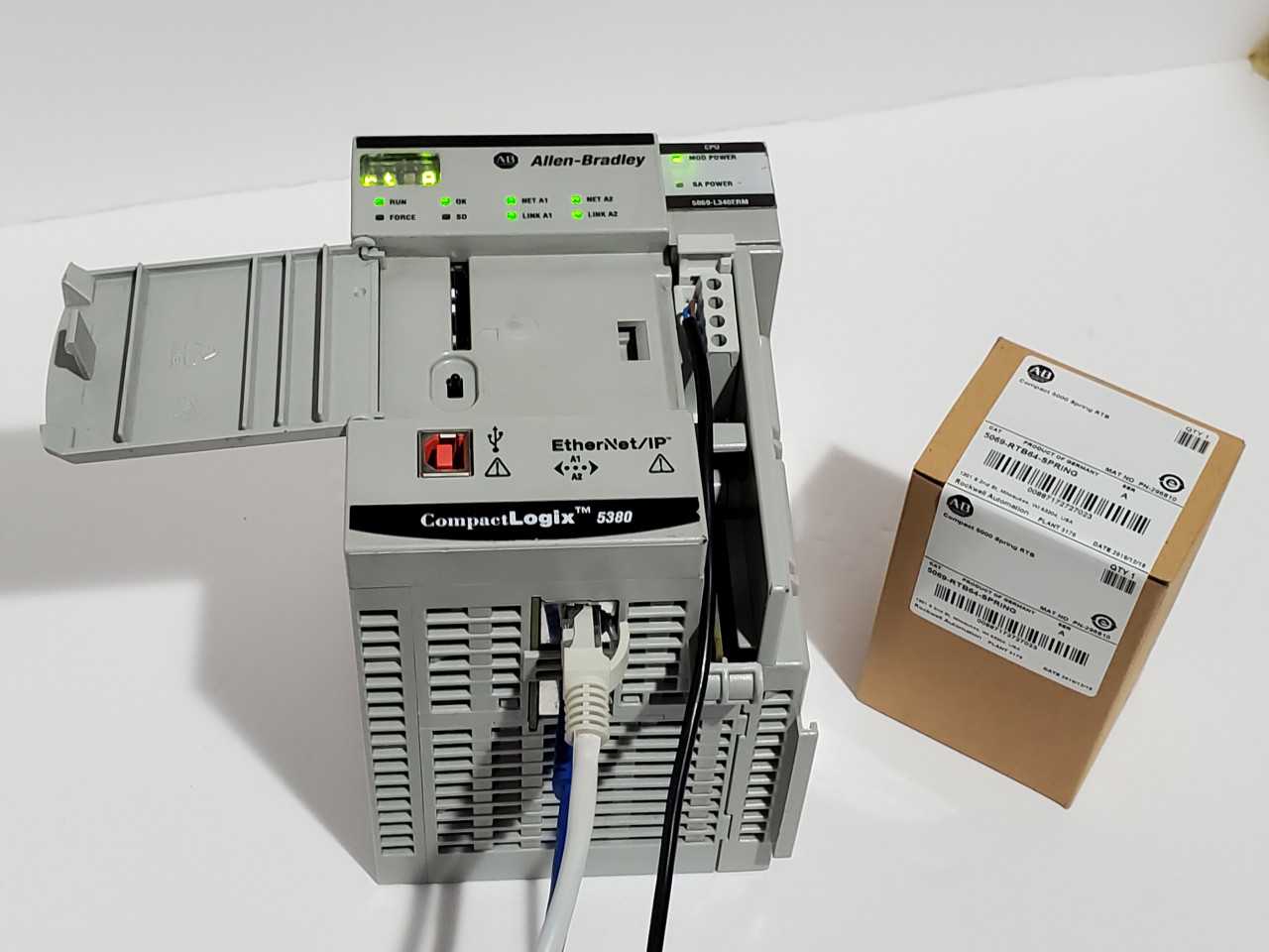 Allen Bradley CompactLogix 5069-L340ERM Plus Brand new 5069-RTB64 Spring - AUTOMATION & CONTROLS