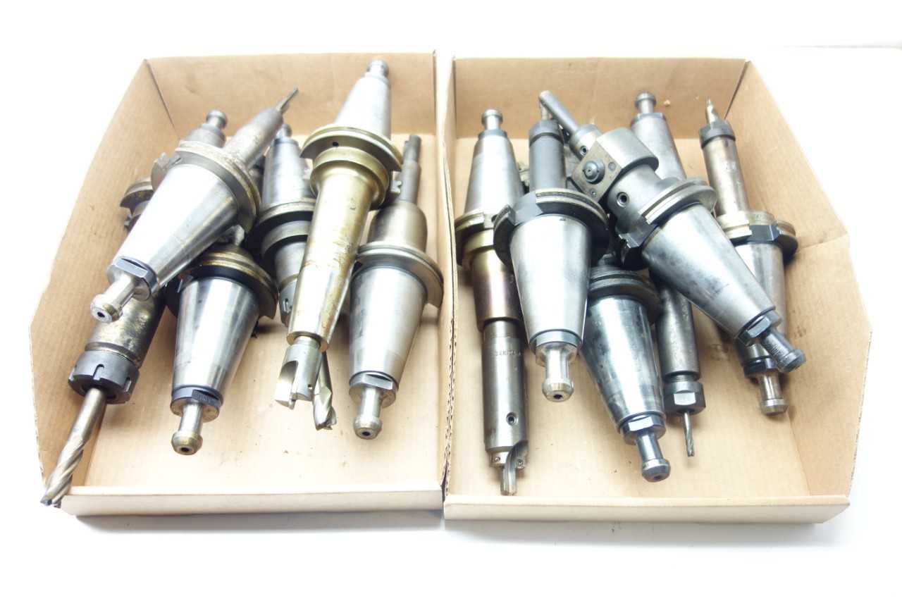 LOT OF ASSORTED CAT50 TOOL HOLDERS - PARLEC - ELECTRIC POWER TOOLS