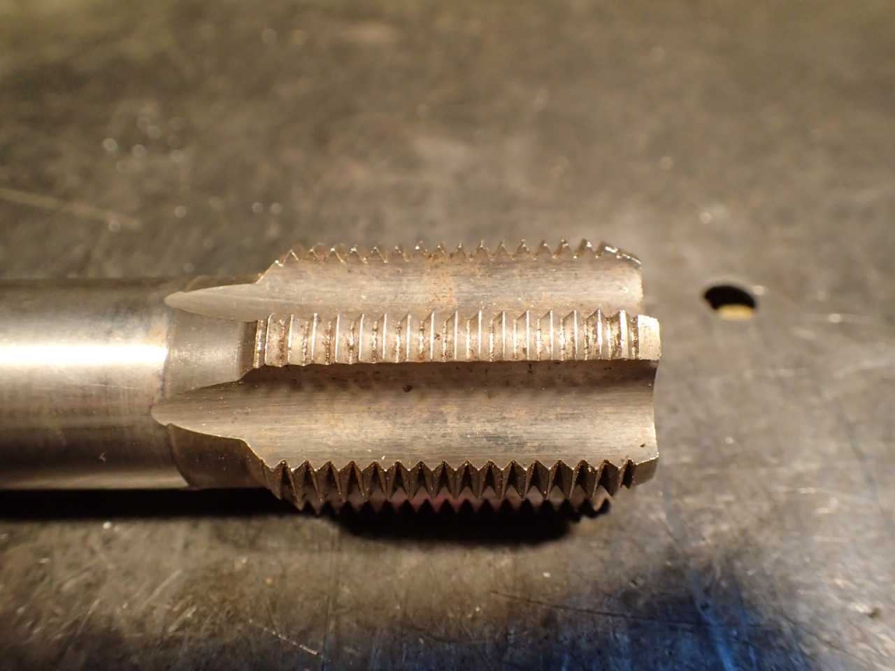 CTD 1-1/8"-12 NF LH Left Hand Thread Tap: 6-Flute, 1-1/2" Flute Length, GH-4 USA - MACHINING ACCESSORIES & TOOLING