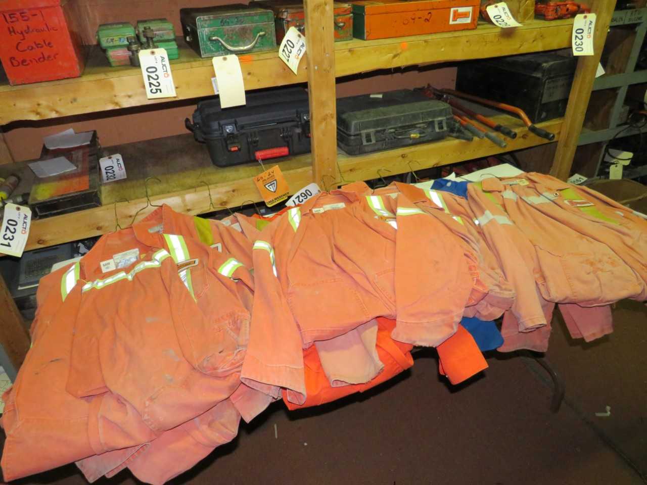 LOT OF 10 ASSORTED FLAME RESISTANT COVERALLS - MACHINING ACCESSORIES & TOOLING