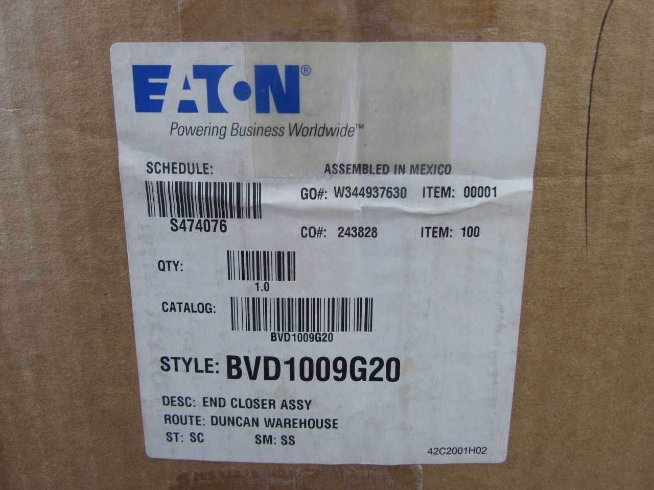 Quantity of 2x BVD1009G20 Busways - VALVES Quantity of 2x BVD1009G20 Busways - VALVES