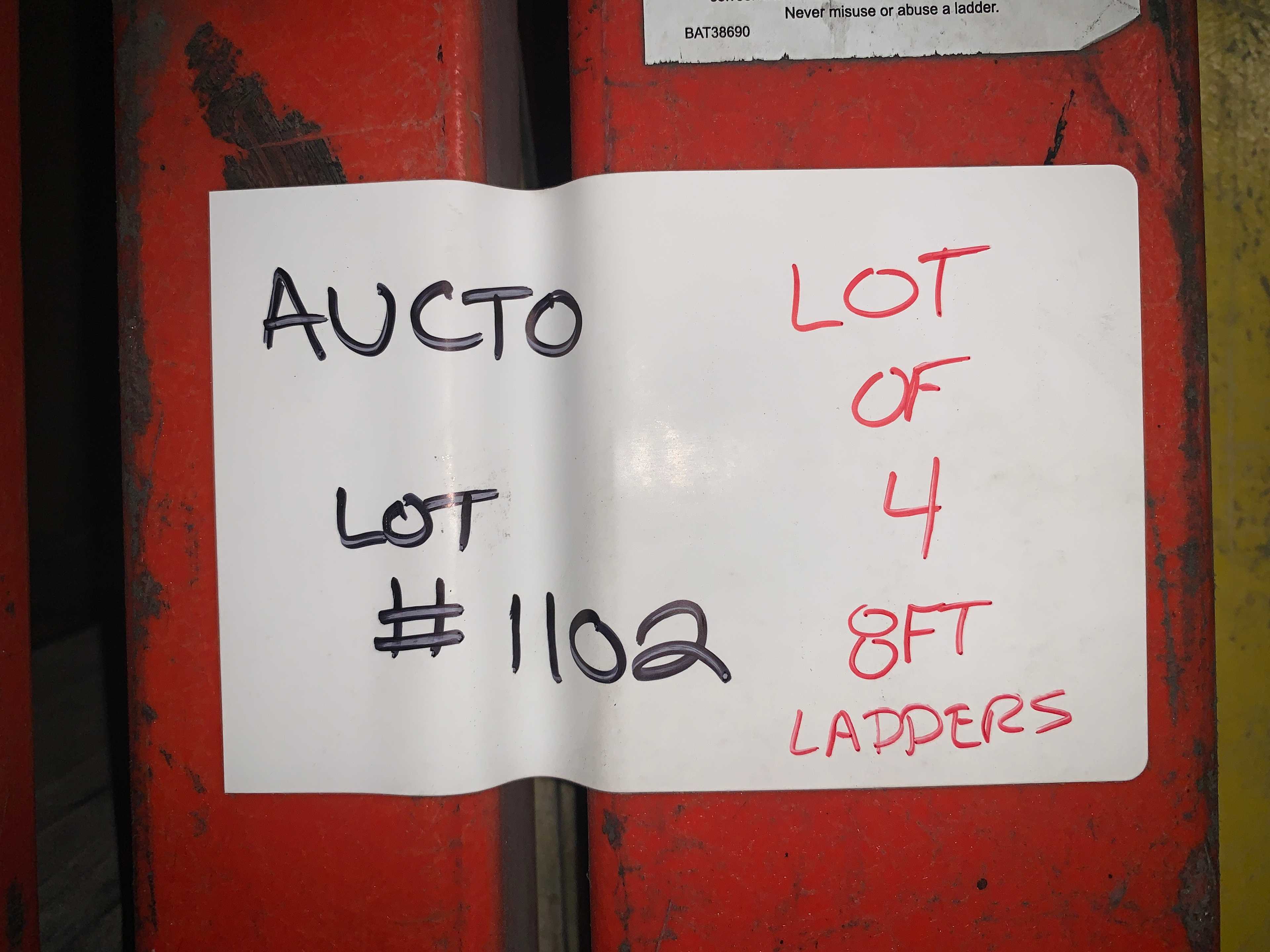 LOT OF FOUR LADDERS - MATERIAL HANDLING