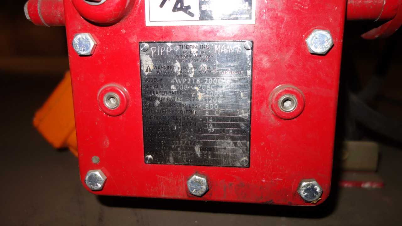 THERN INC 4WP2T8-2000 2000LBS WINCH - LIFTING EQUIPMENT